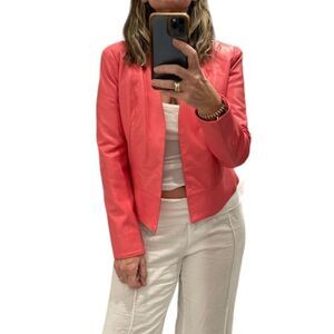 G By Giuliana Rancic Pink Faux Leather Jacket.Size S